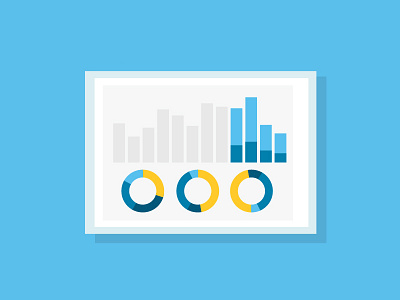 Charts Illustration bars blog chart clean data graph illustration minimal pie graph revenuewell simple vector