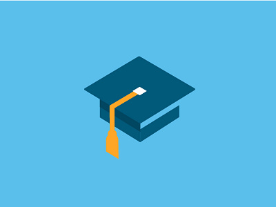 RevenueWell Academy Mark academy brand development flat graduation icon logo mark minimal revenuewell simple