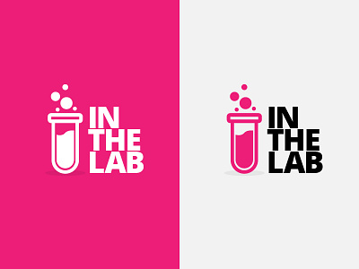 In the Lab - Logo brand design thinking experiment icon innovation lab logo science test tube vx