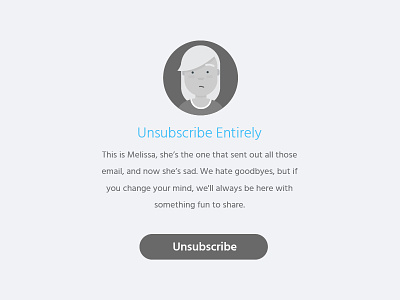 Unsubscribe button character email flat gilt people ui unsubscribe