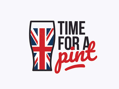 Beer Olympics_Team UK ale beer flag flat pint script simple tshirt type typography union jack