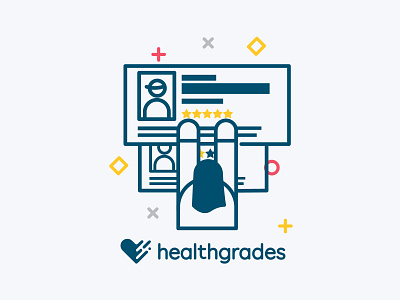 Online Visibility Illustrations: Healthgrades character dental dentist ebook flat health healthgrades illustration minimal online online casino profile simple vector