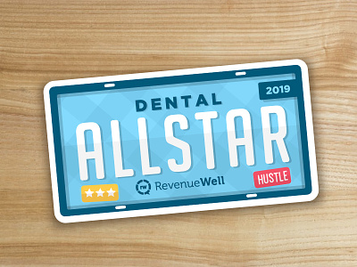 Dental Allstar allstar dental dentist design flat hustle illustration licence plate minimal plate revenuewell simple sticker vector