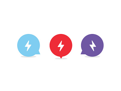 Thunder & Lightning chat chat bubble flat graphic graphic design icon icons lightning lightning bolt lightning bolts mark minimal simple talk vector