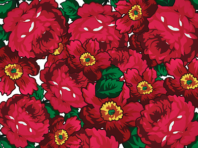 Goralski Tybet flower flowers goral goralskie heritage illustration pattern poland polish rose