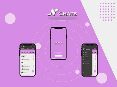 N Chats Application 3d animation branding chats chatting app graphic design logo motion graphics n chats ui ui interaction uiux