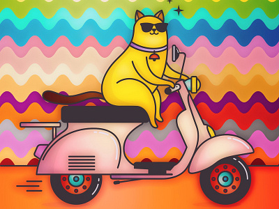 Colorful colorful dog dog illustration fun art rainbow