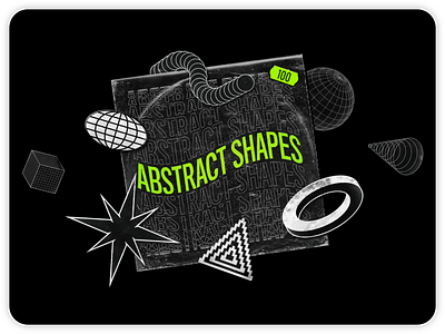 Abstract shapes collection – 100 design elements