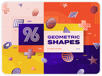 96 Geometric shapes & logo marks collection Vol.2