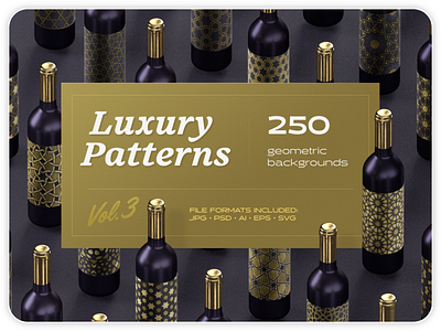 Luxury patterns - 250 geometric backgrounds collection