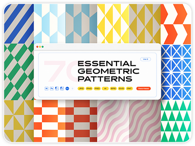 Essential geometric patterns collection abstract all-over background collection design download element geometric illustrator minimalistic modern pattern photoshop seamless set shape simple template texture vector