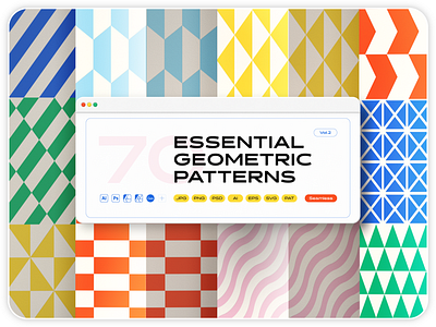 Essential geometric patterns collection abstract all over background collection design download element geometric illustrator minimalistic modern pattern photoshop seamless set shape simple template texture vector
