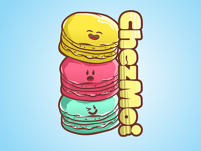 ChezMoi Macaron Logo Cartoon Hand-drawn