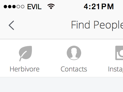 Find People on Herbivore app beta herbivore screen