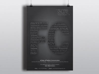 Fashion Communication college fashion communication poster typography