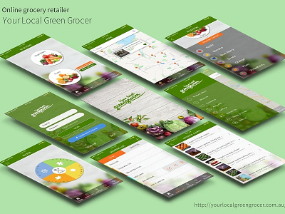 Your Local Green Grocer app design iphone ui ux