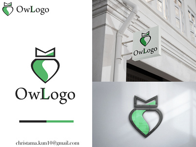 Owl Logo green logo logo design logo vector new logo owl logo popular logo vector