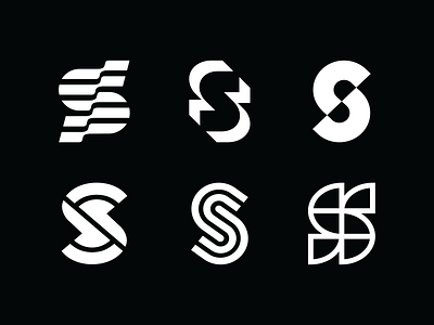 S set logo abstract branding design geometry icon line logo mark minimalism monogram s sketch vector