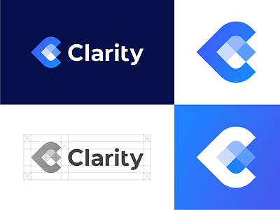 Clarity logo | Eye care & Eyewear branding clean clinic color design eye geometry glasses icon logo logotype mark pupil simple