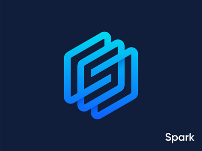 Spark logo | app app branding design geometry gradient icon line logo logotype mark s spark