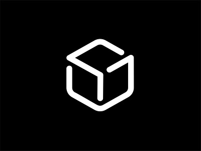Box mark abstract box branding design geometry icon line logo logotype mark minimal