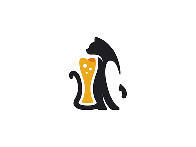 Cat Beer beer cat logo production