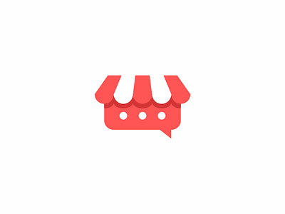 Shop Chat boutique chat cloud design icon logo shop showcase