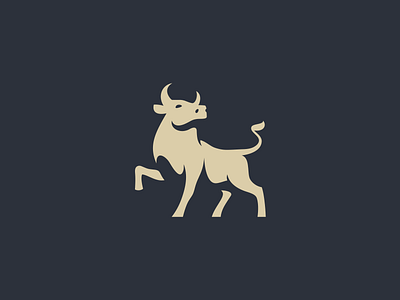 Bull / mark 2d bull illestration logo logotyp mark vector