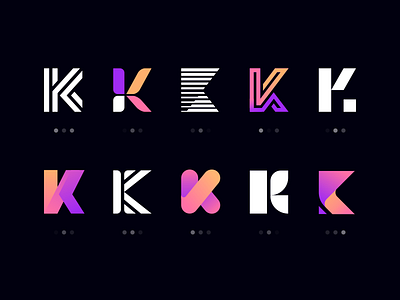 K marks branding education icon innovation k letter logo mark monogram tech
