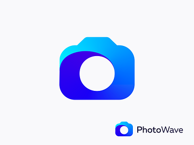 PhotoWave - logo concept 2d design geometry icon logo mark minimalism photoshop print wave web