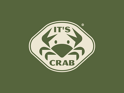 It's crab animal badim branding crab design geometry illustration its line logo mark ocean restaurant sea vector