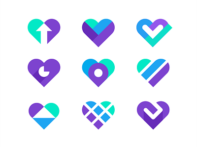Icon hearts concepts 2d arrow design geometry heart icon illustration logo mark minimal minimalism