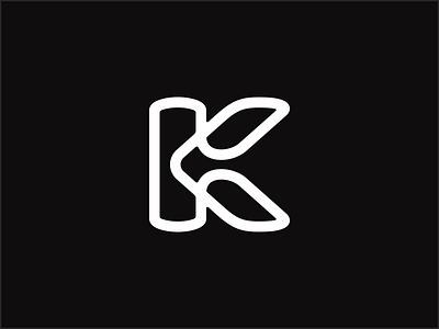 K mark 2d design icon illustration k line logo mark minimal minimalism vector