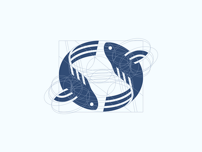 Fish geometric animal design fish food geometry icon illustration line logo mark minimalism