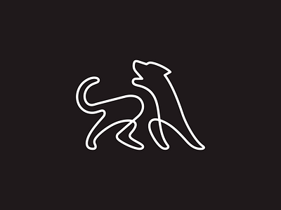 Dog line work animal design dog geometry icon illustration line linework logo mark minimal minimalism vector