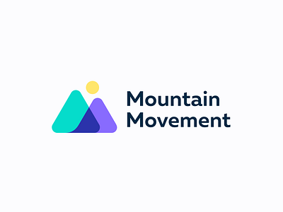 Mountain Movement logo art branding colors design digital geometry line logo mark minimal mountain nature sun