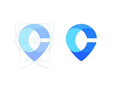 Grid Citimap logo 2d citi clean geometry grid illustration line logo logotype map mark minimalism