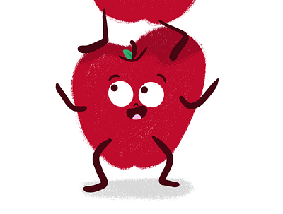Cute apple apple freelance illustration kawaii kawaï lille