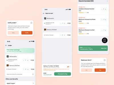 Swiggy - Multiple Order Feature android app design feature ios multiorder redesign swiggy ui