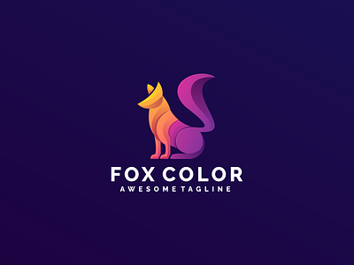 Fox Mascot Gradient Colorful Logo 3d animation app branding design graphic design illustration logo motion graphics ui vector