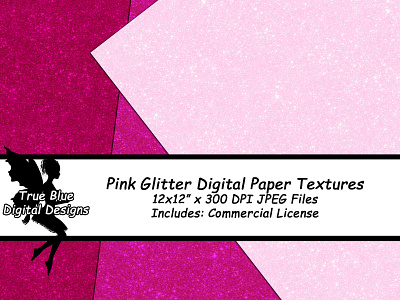 Seamless Pink Glitter Digital Papers