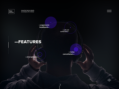 3D Headphones Visualisation 3d animation branding ui webgl
