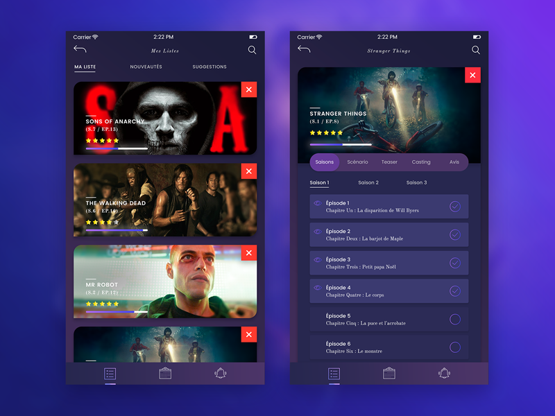 App TV Shows by Anaïs Migeon on Dribbble