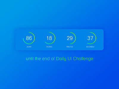 Daily UI #014 - Countdown Timer blue countdown timer daily ui design gradient green time ui ux