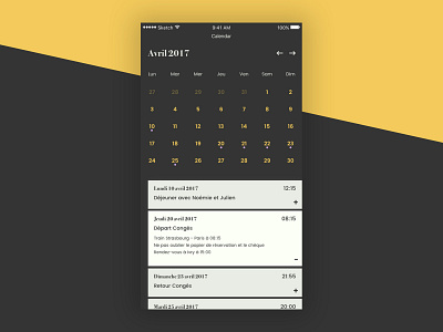 Daily UI #038 - Calendar by Anaïs Migeon on Dribbble