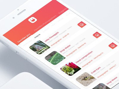 Daily UI #044 - Favorites daily ui design favorites gradient ios list mobile application photography ux