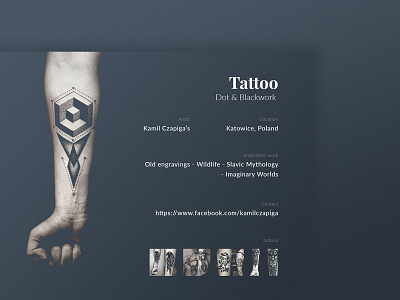 Daily UI #045 - Info Card artist daily ui design gradient info card tattoo ui visual interface web