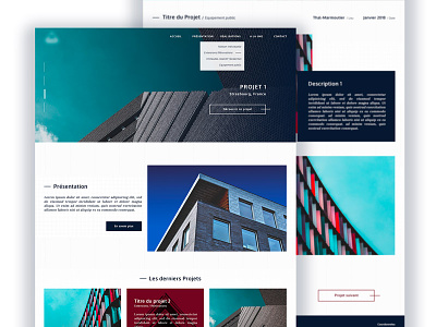 Architect's Portfolio architecture design desktop version exploration portfolio ui webdesign