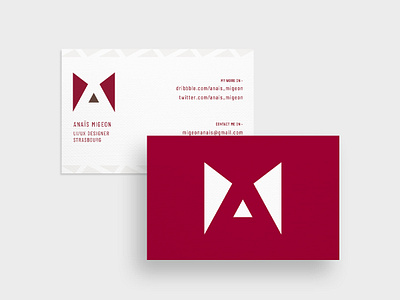 Business Card | Anaïs Migeon - UI Designer branding business card business card design design graphic design illustration logo logotype typography ui ui designer ux vector webdesign