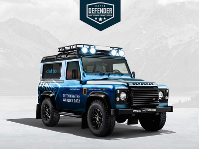 Datto Defender 4x4 car disaster land rover mock up off road truck vehicle